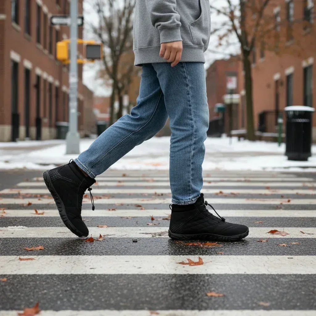 FrostSpire – Plush-Lined & Non-Slip Barefoot Boots