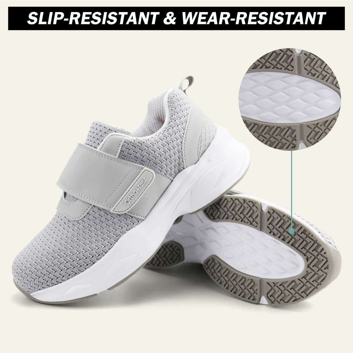 Lt.Grey Walking Shoes-Norma