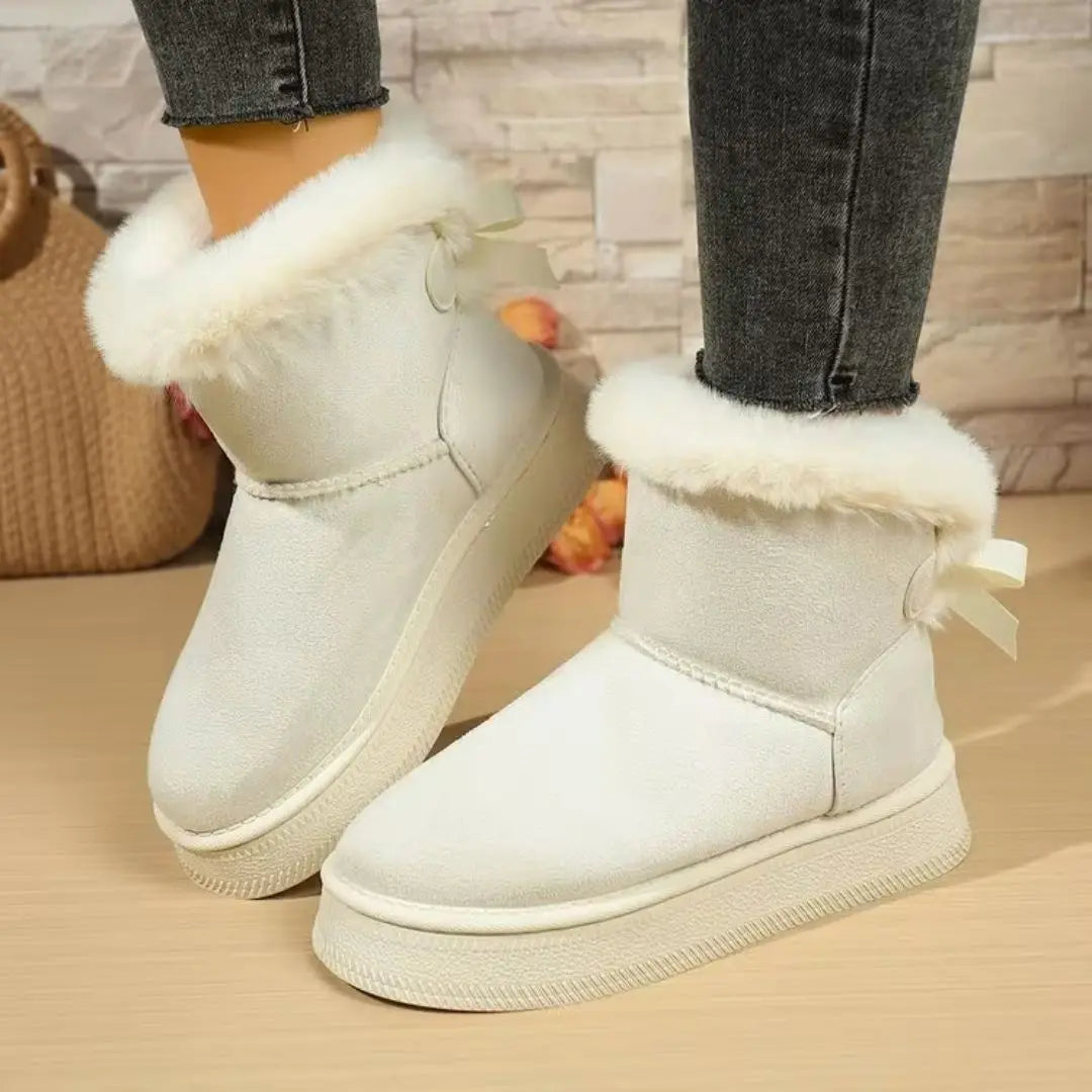 Hollyfern Women's Faux Fur Ankle Boots