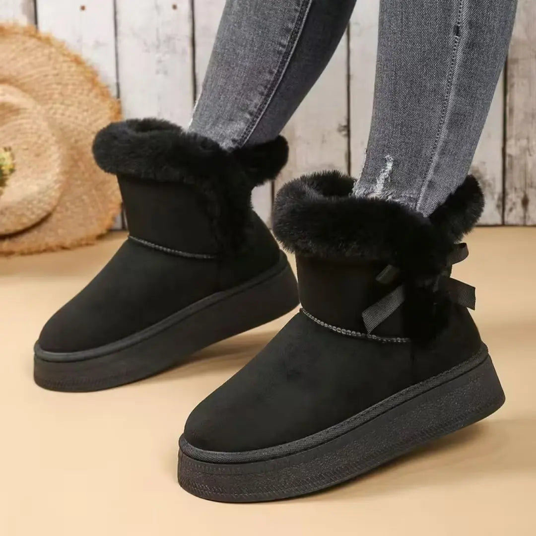 Hollyfern Women's Faux Fur Ankle Boots