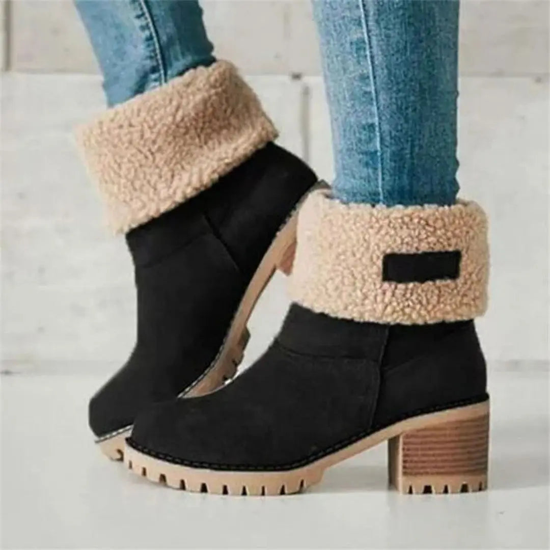 Snowdrift Women's Fur-Lined Mid-Tube Boots