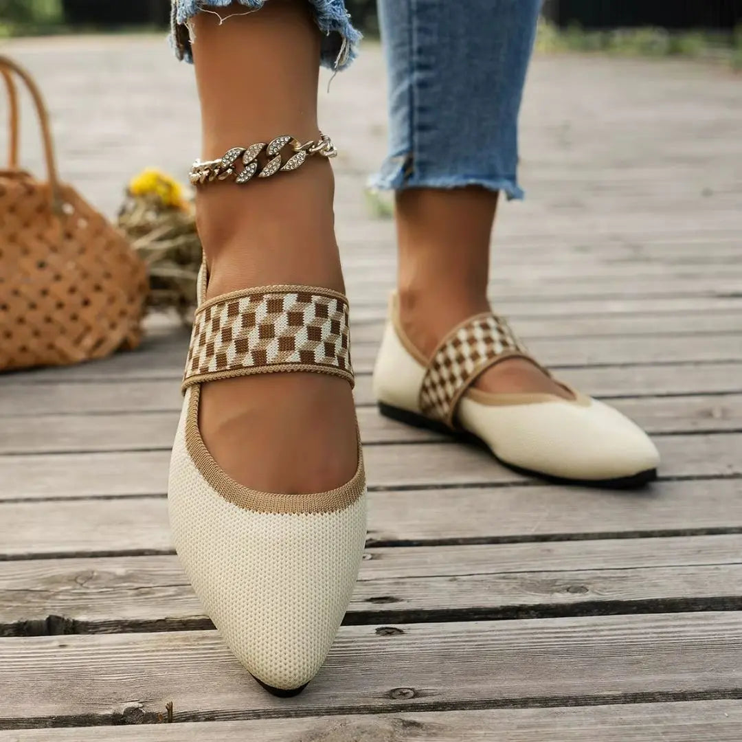 Bolzano Women's Knit Mary Jane Flats