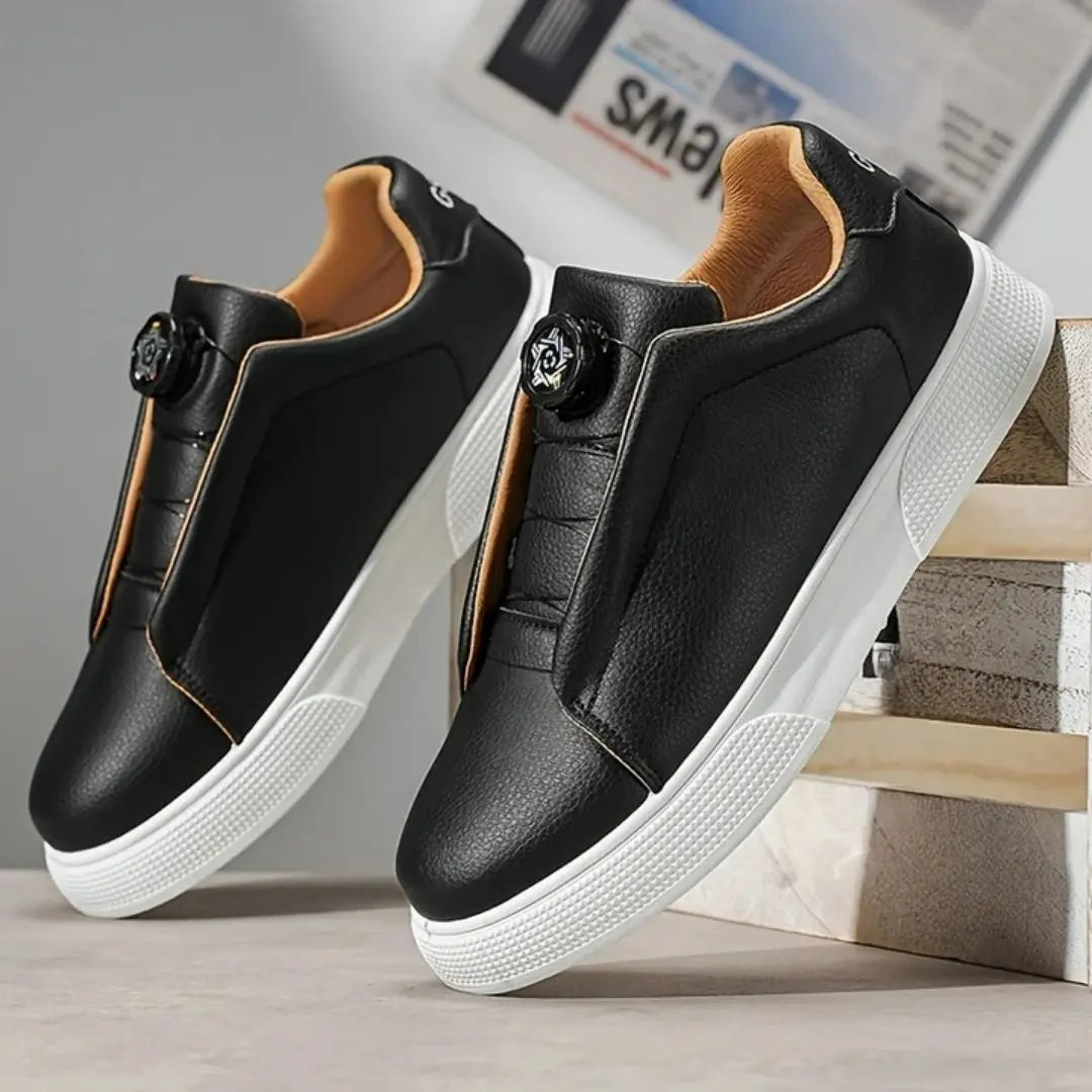 Carlton Men's Leather Sneakers with Rotary Lace