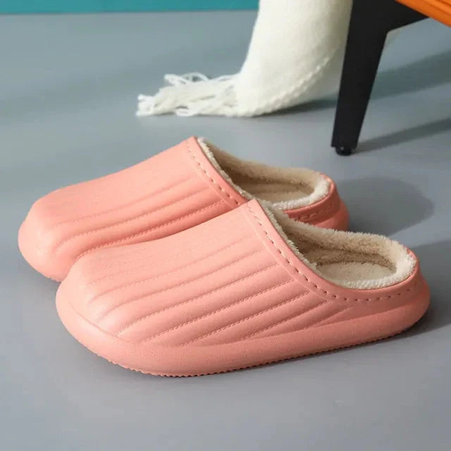 OCW Women Winter Warm Fur Comfortable Waterproof Nonslip Home Slippers