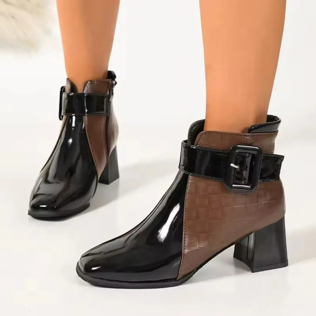 Avignon Women's Patent Leather Ankle Boots