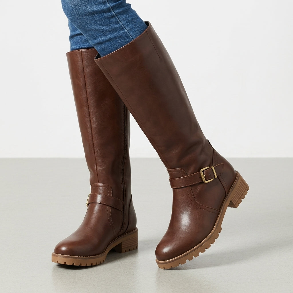 Siracusa Orthopedic Buckle Knee Boots