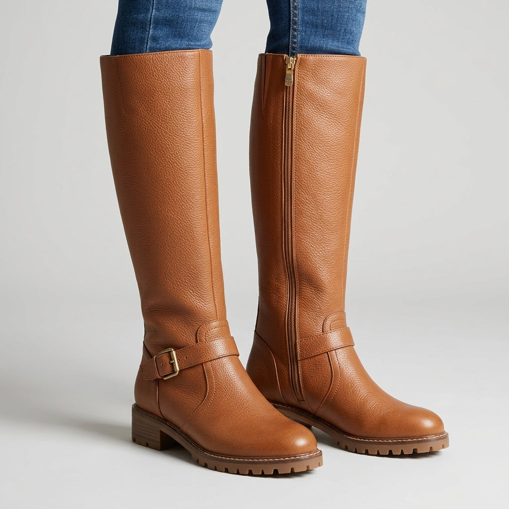 Siracusa Orthopedic Buckle Knee Boots