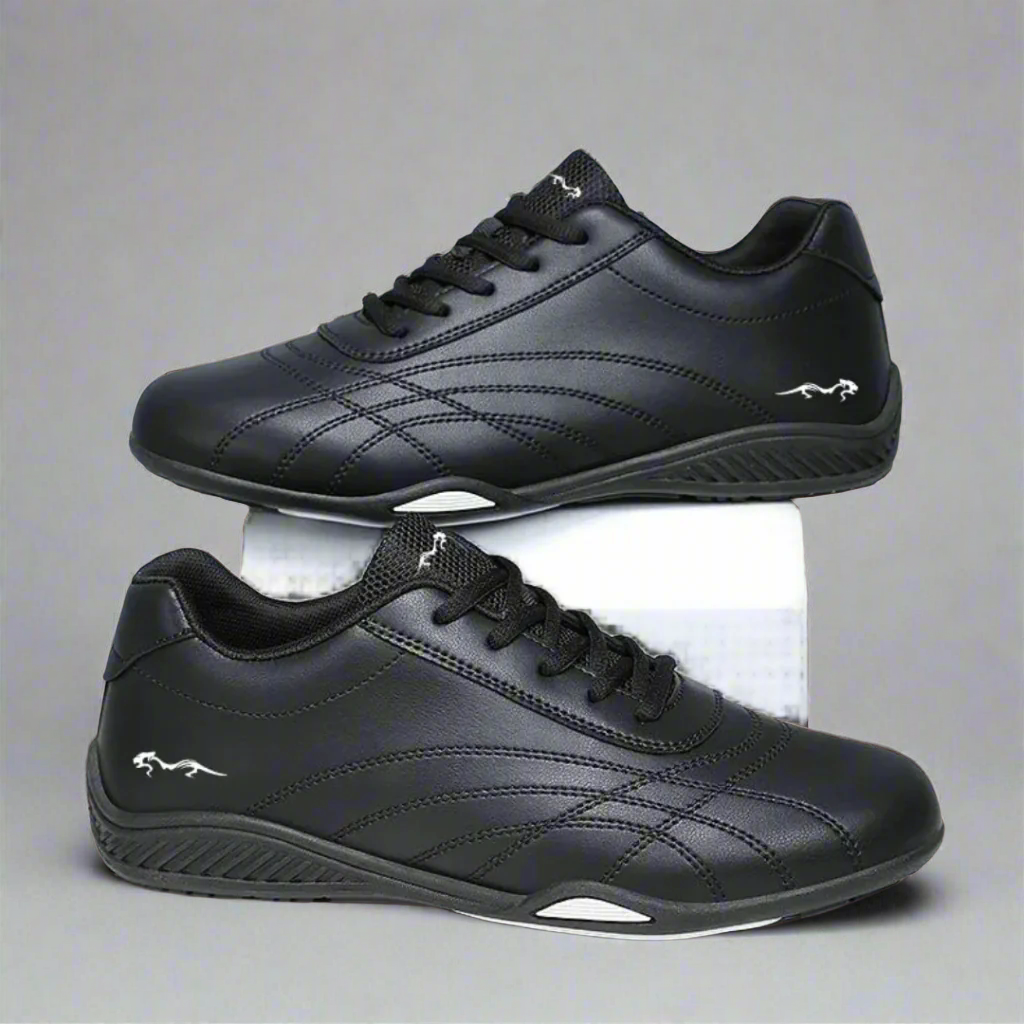 OCW Men Orthopedic Leisure Shoes Water-resistant Arch-support Anti-skid Leather Walking