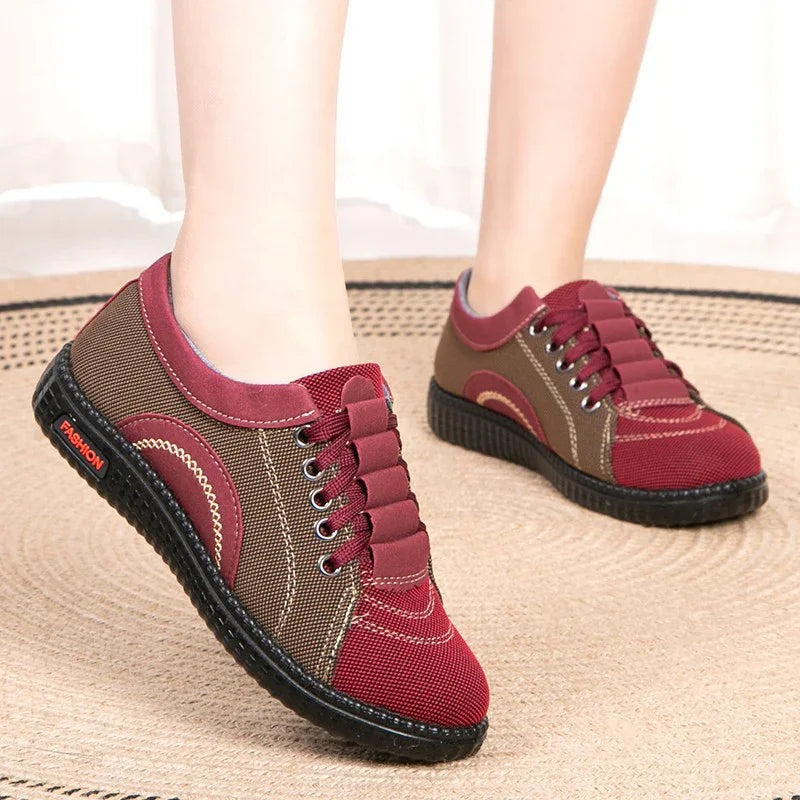 Women's Wide Toe Box Cotton Casual Sneakers