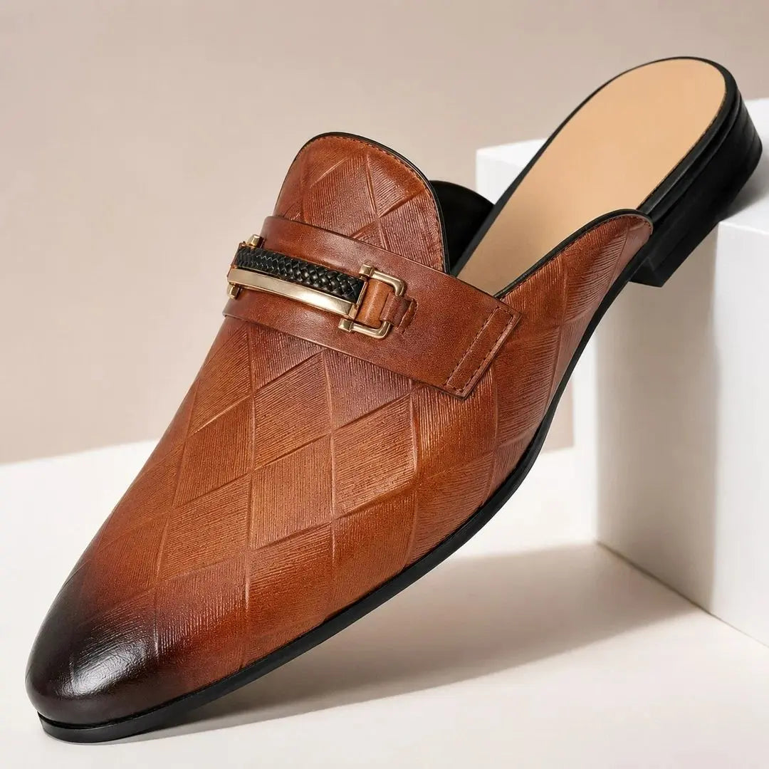 Giancarlo Men's Genuine Leather Horsebit Mules