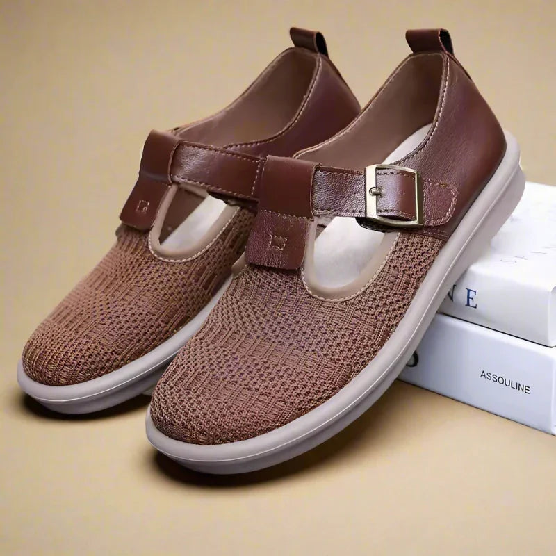 Women's Breathable Mesh Flat Shoes with Wide Toe Box