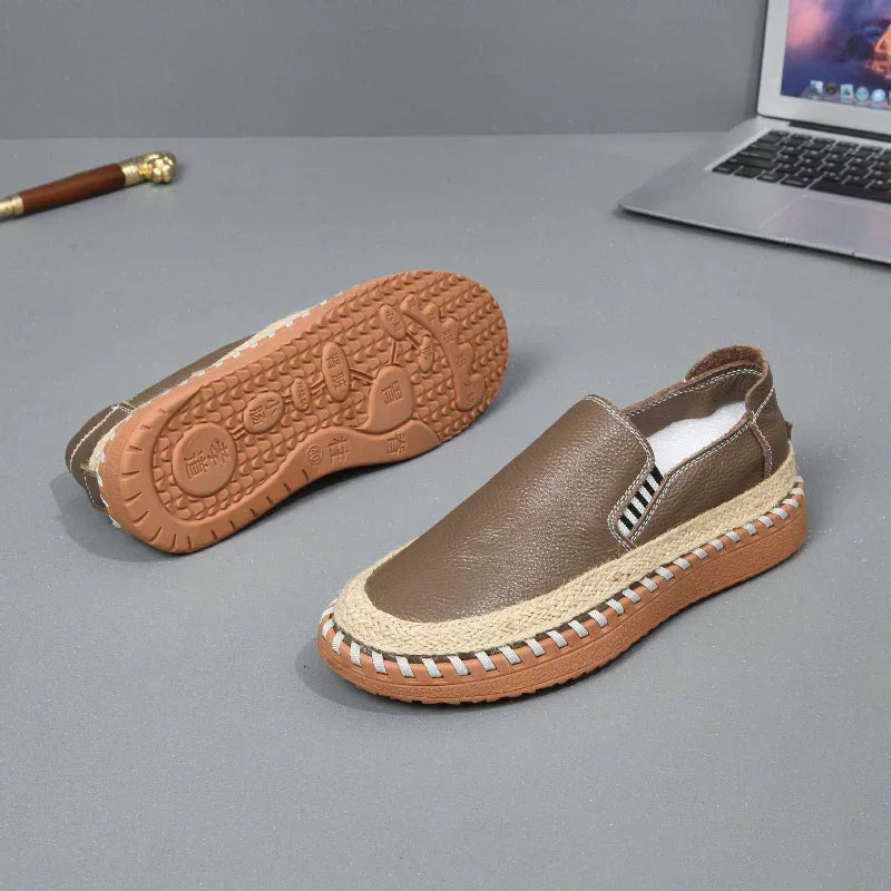 Cowhide Casual Unisex Shoes