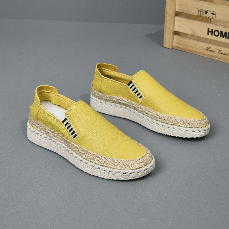 Cowhide Casual Unisex Shoes