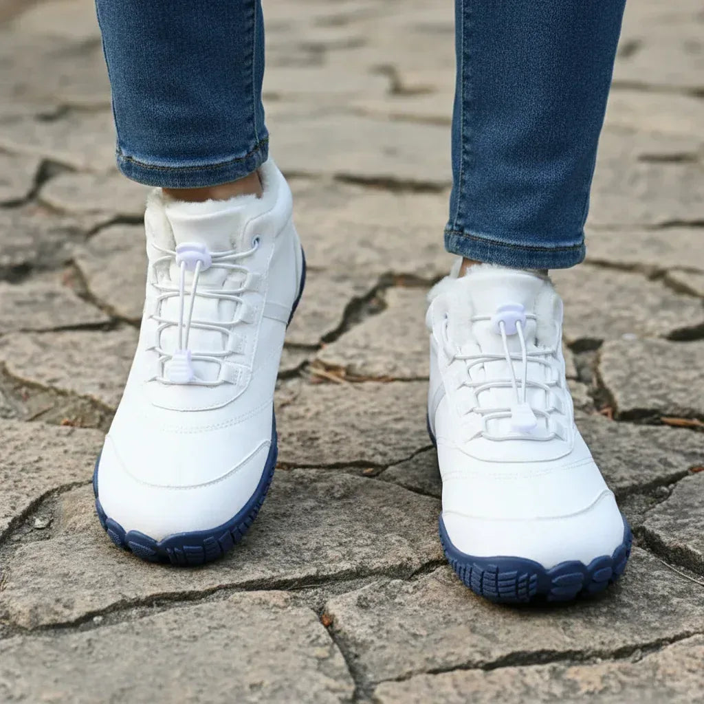 Snowy – Anti-Wrinkle Leather & Plush Barefoot Boots