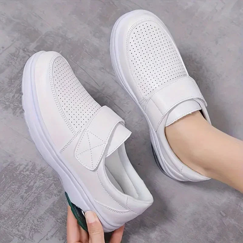 Women's Wide-Fit Comfort Shoes with Velcro Closure