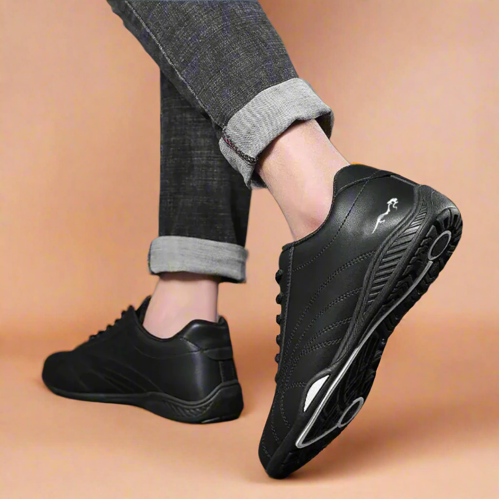 OCW Men Orthopedic Leisure Shoes Water-resistant Arch-support Anti-skid Leather Walking