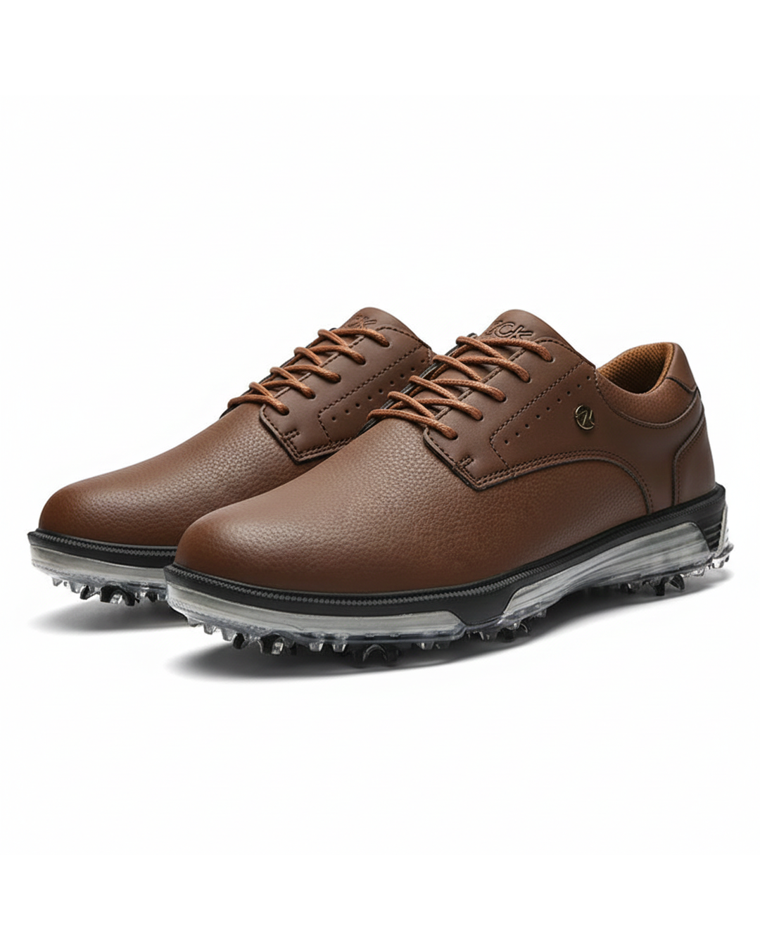 Men's Non-Slip Waterproof Golf Shoes – Full-Grain Leather, Advanced Cushioning