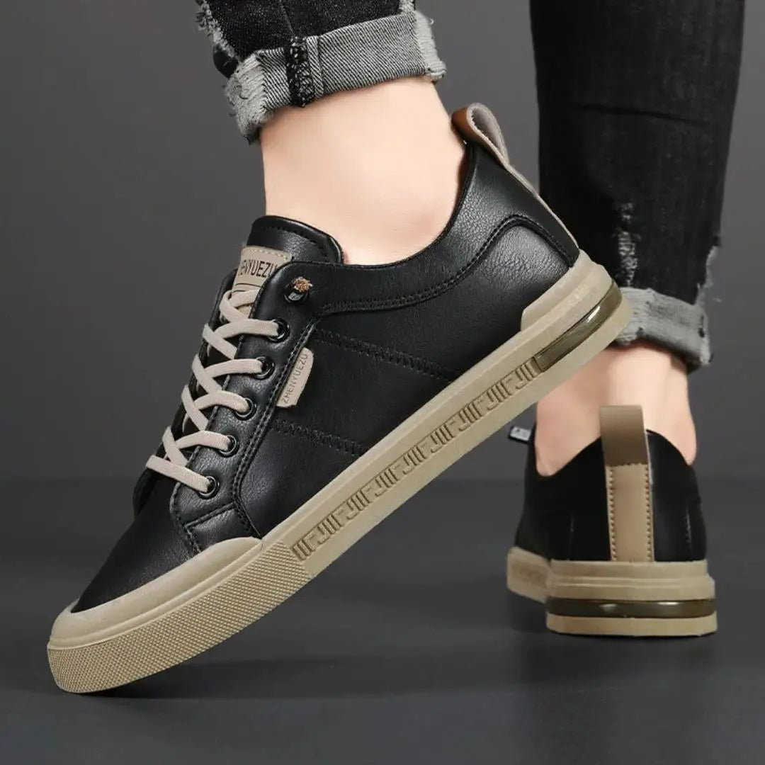 Belnor Men's Two-Tone Leather Sneakers