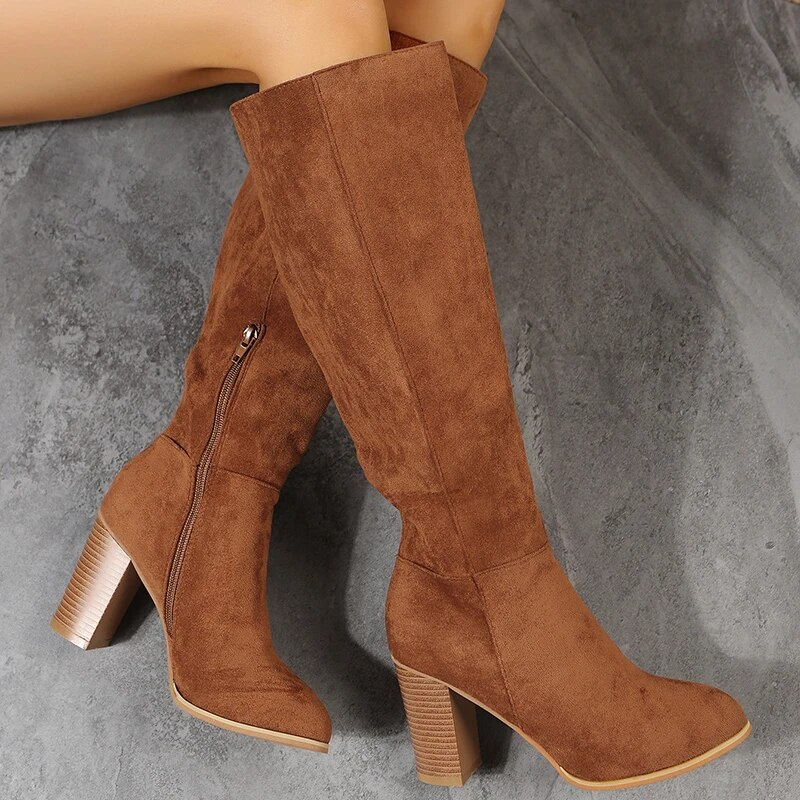 OCW Women Knee High Boots Winter Snow Comfortable Retro Styles