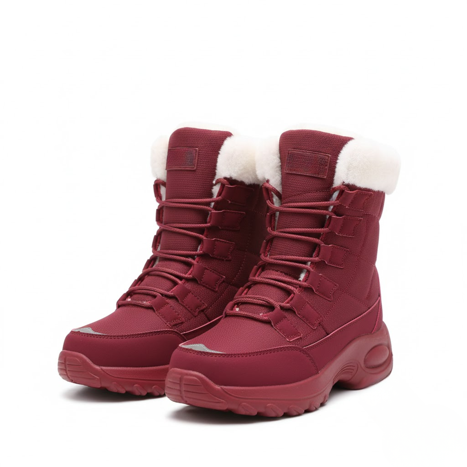 Women's Waterproof Mid-Calf Winter Snow Boots Insulated Outdoor Hiking Footwear