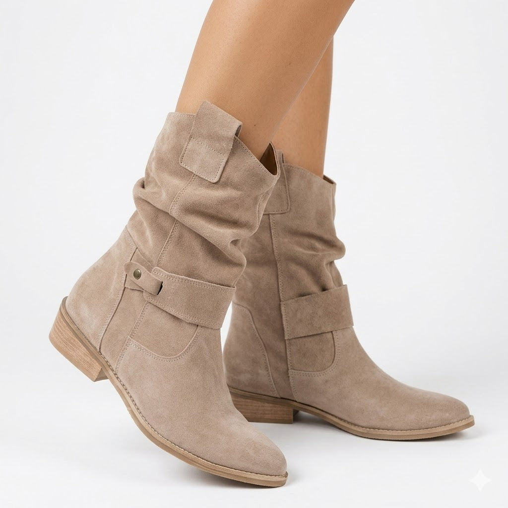Suede Slouchy Ankle Boot