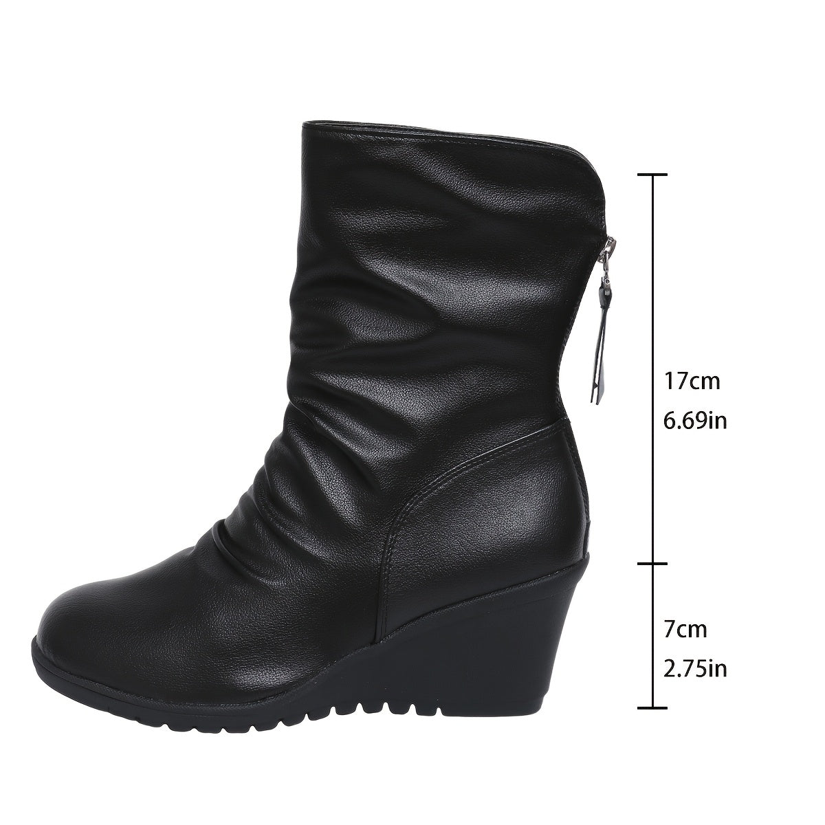 Verity | Sleek Wedge Mid-Calf Boots