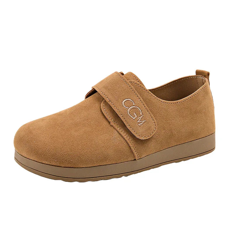 Women's Wide Fit Retro Suede Walking Shoes