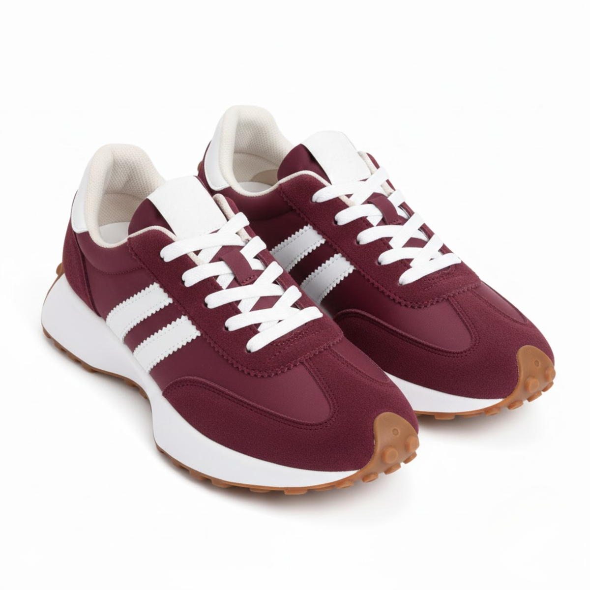 Women's Trendy Color Block Thick Sole Breathable Sports Shoes Versatile Student Casual Footwear