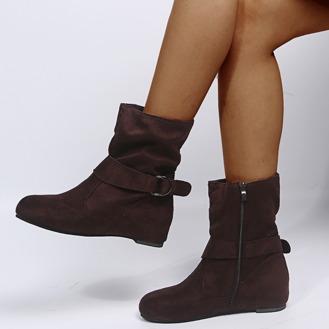 OCW Women Slouchy Boots Comfort Suede Non-slip Casual Walking Winter Boots