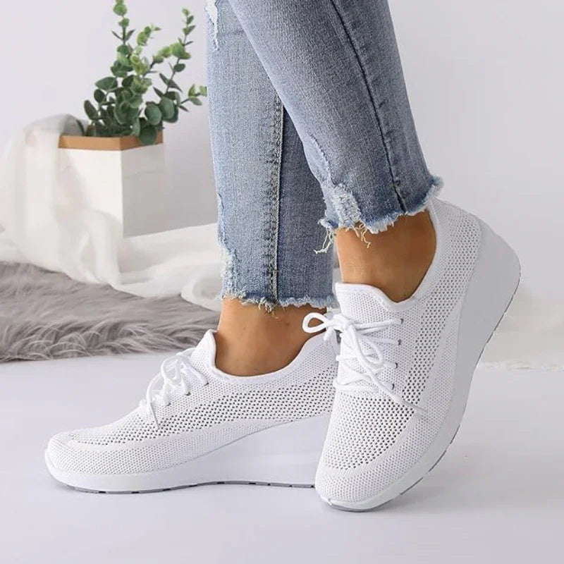 Women's Platform Sneakers Cushioned Wide Fit