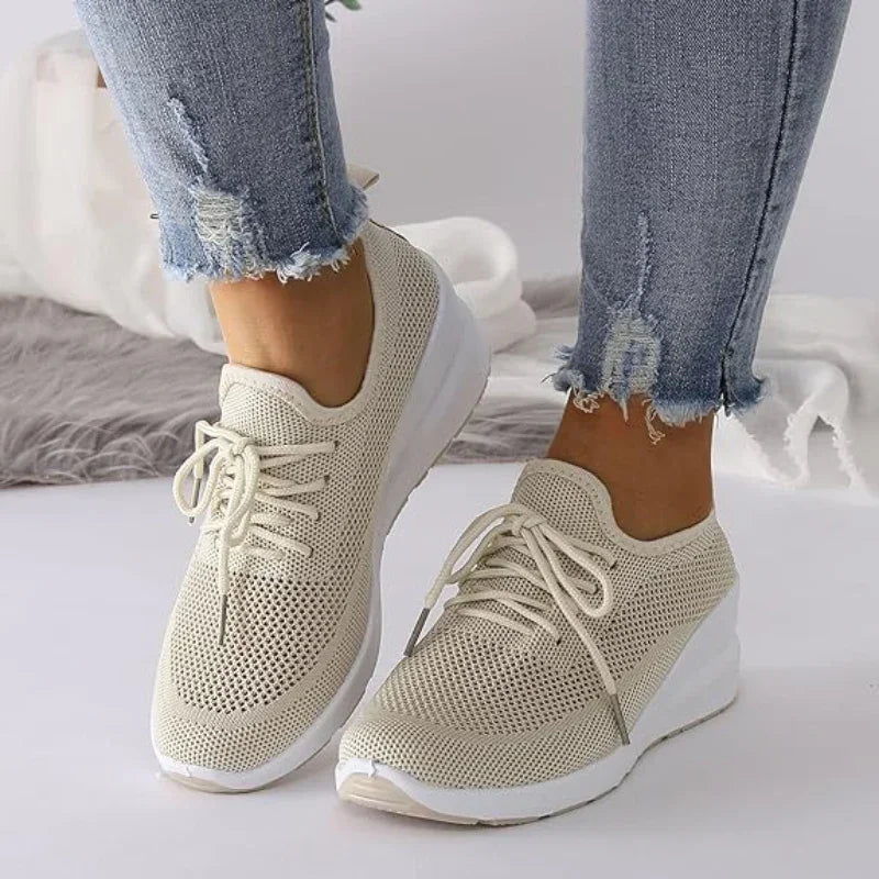 Women's Platform Sneakers Cushioned Wide Fit