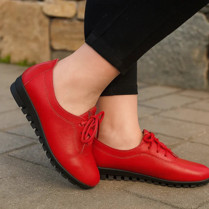 Wide Fit Soft Leather Women's Casual Shoes