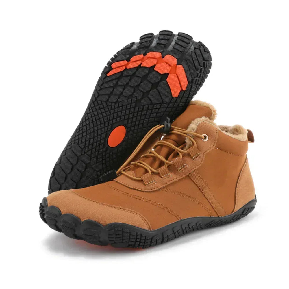 Snowy – Anti-Wrinkle Leather & Plush Barefoot Boots