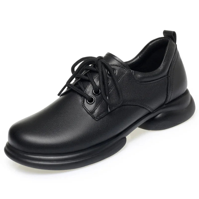 Women's Wide Toe Box Leather Oxford Shoes