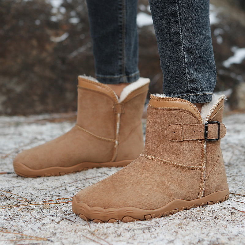 Women's Zero-Drop Wide Toe Box Fleece Lined Winter Boots