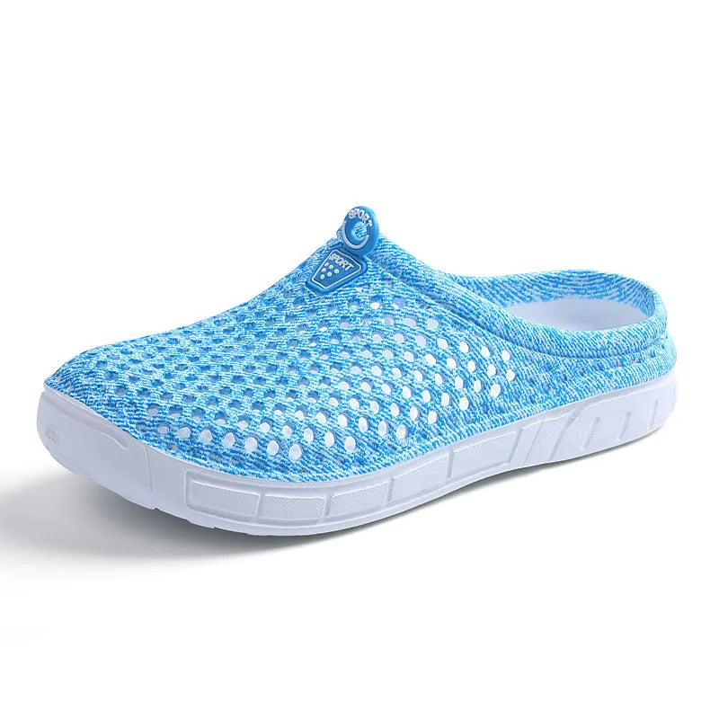 2025 Women Casual Clogs Breathable Beach Sandals Summer Slippers Slip On Womens Shoes Home Ladies Shoes Fashion Hollow P