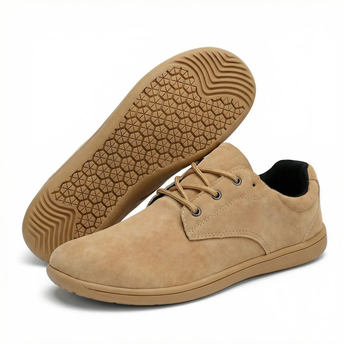 Haven – Premium Suede & Wide-Fit Barefoot Derby