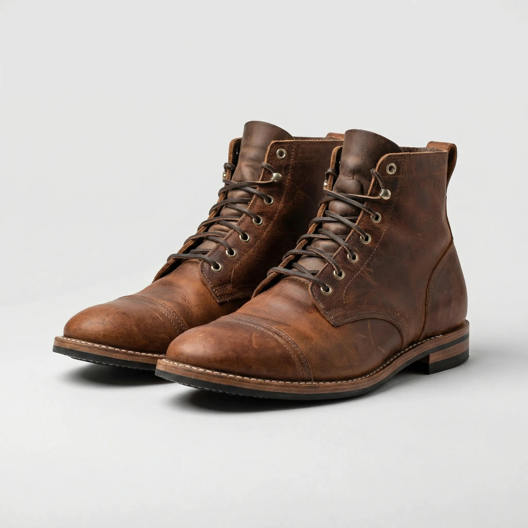 Men's Non-Slip Lace-Up Ankle Boots – Adjustable Fit, Textured Grip Sole