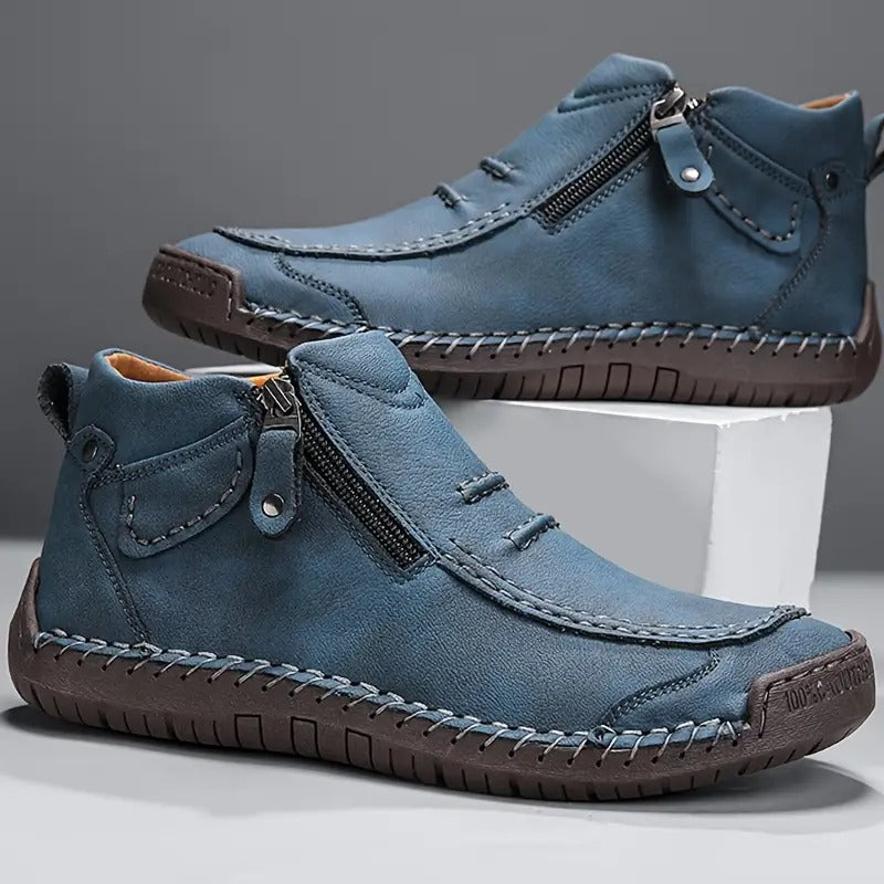 Men's Orthopedic Ergonomic Shoes – Side Zip Closure, Arch Support Design