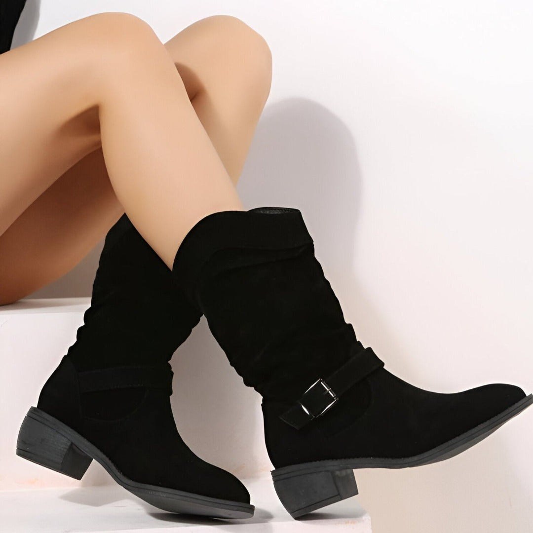 Suede Slouchy Ankle Boot