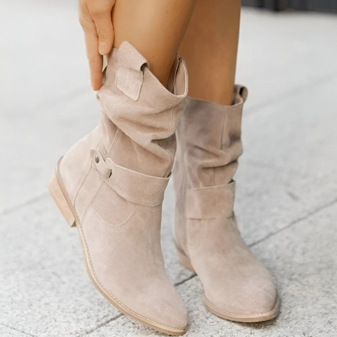 Suede Slouchy Ankle Boot