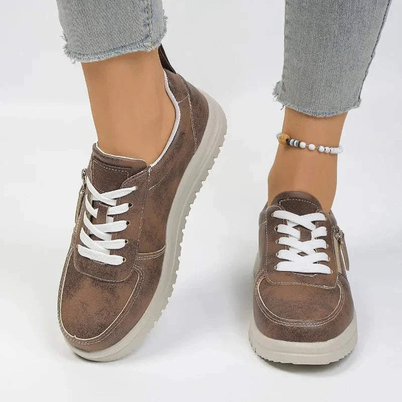 Women’s Casual Sneakers with Side Zipper