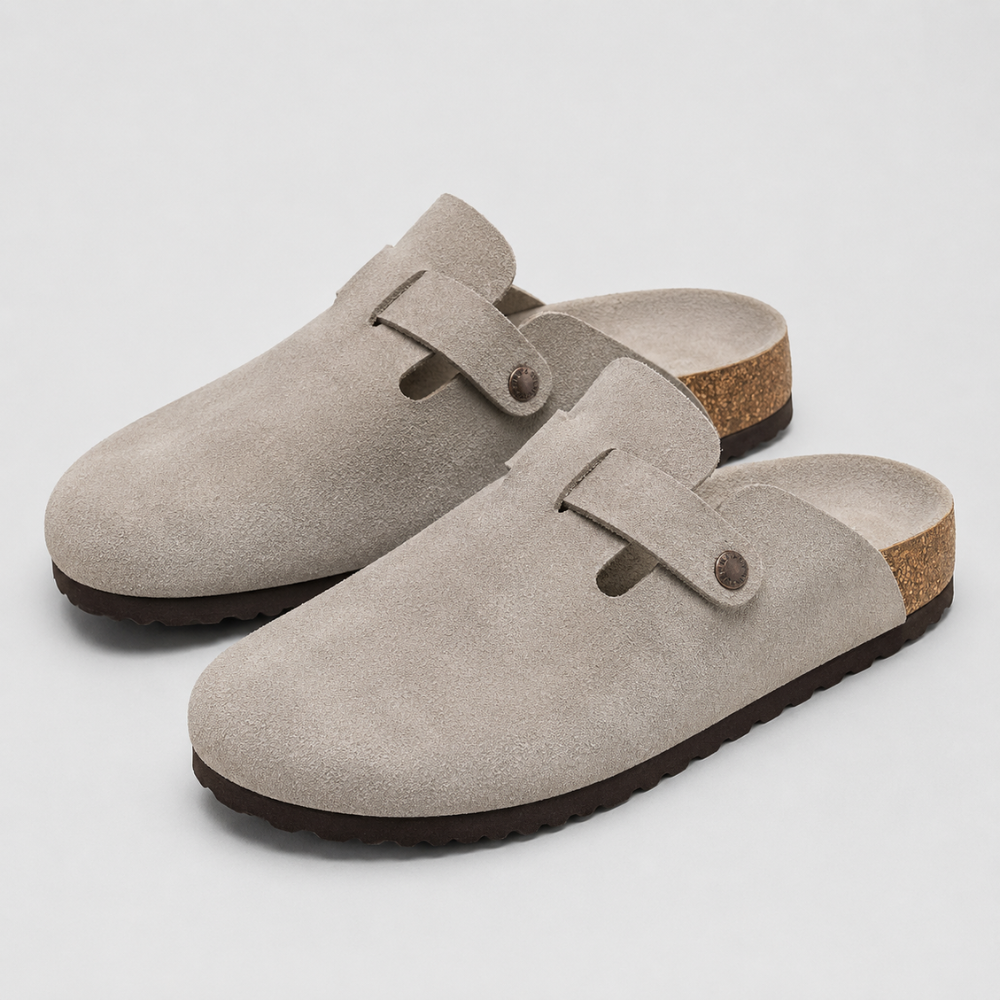 Men Clogs Suede Mule Slip On Footwear