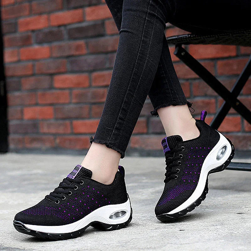 Women's Stretch Knit Sneakers with Spacious Fit