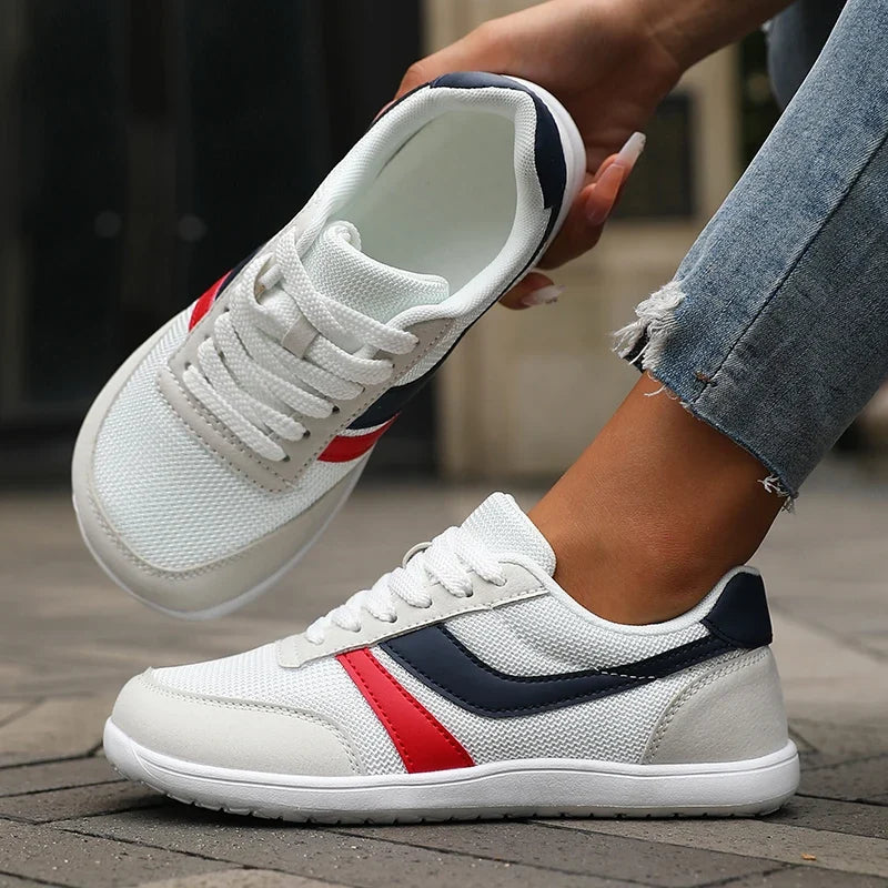 Women's Wide Toe Shoes Sneakers Barefoot Casual Wide Last Fashionable Canvas Black Flat Board Shoes Breathable Mesh Men'