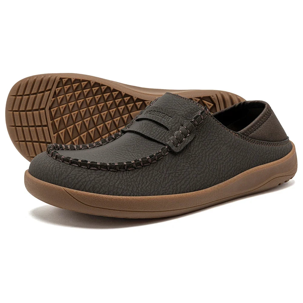 HOBIBEAR Women Barefoot Loafers Wide Width Slip on Lightweight Shoes Comfortable Artificial Leather Flats