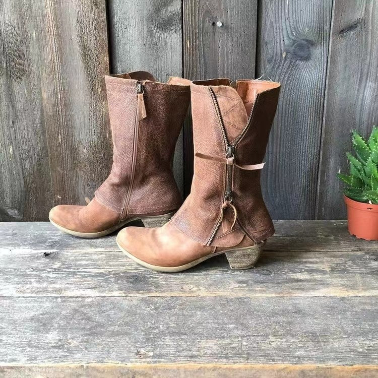 Adkins – Unisex Wide Calf Boots with a Stretch Shaft