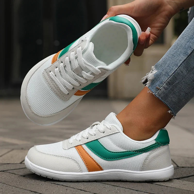 Women's Wide Toe Shoes Sneakers Barefoot Casual Wide Last Fashionable Canvas Black Flat Board Shoes Breathable Mesh Men'