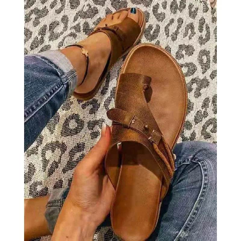 Women's Bunion Sandals Orthopedic Corrector Ring Toe Slippers