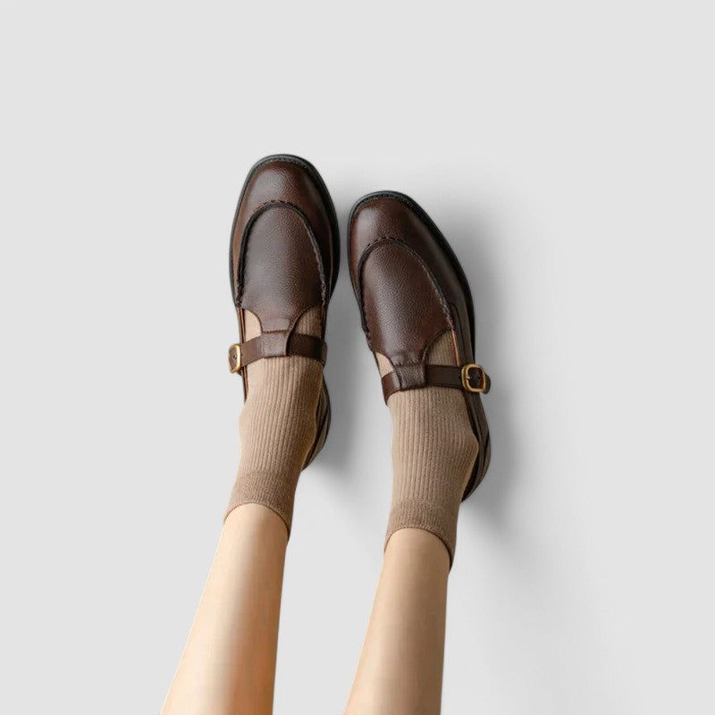 Women's Orthopedic Mary Jane Shoes with Square-Toe and T-Strap